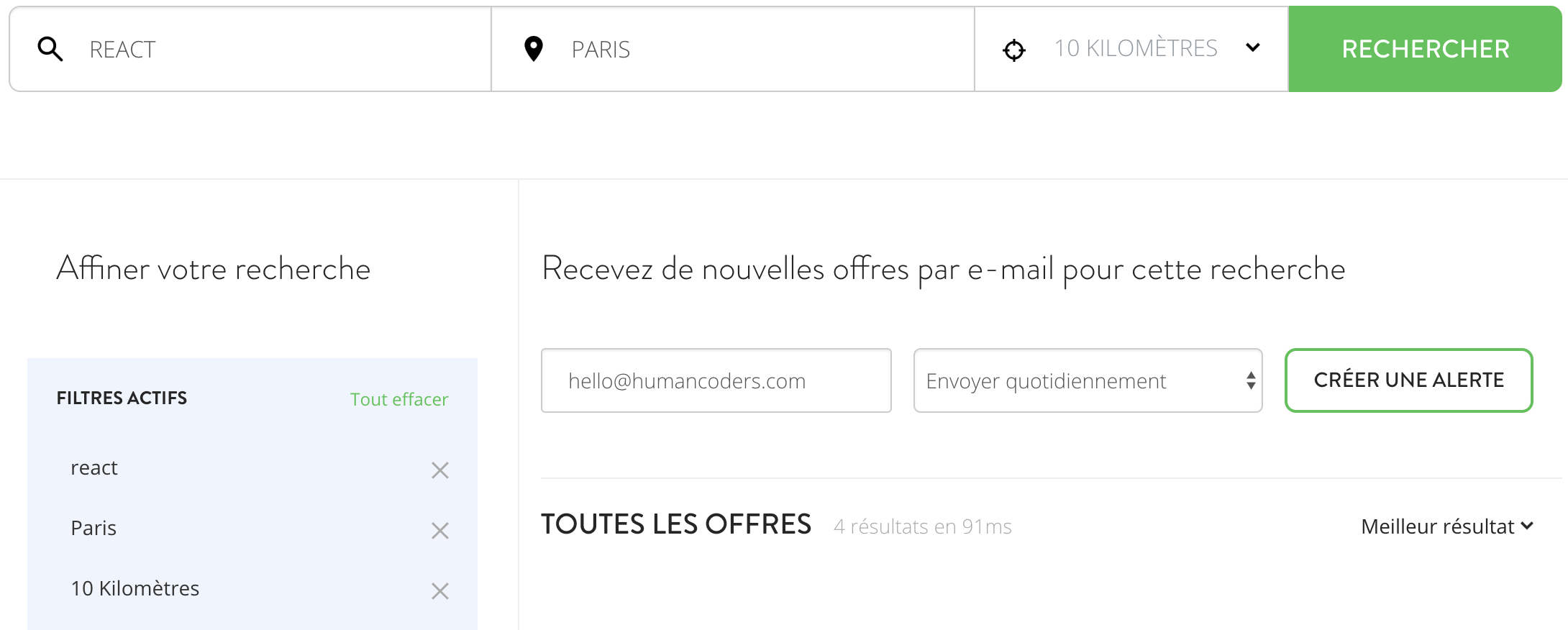 Alertes personnalisées